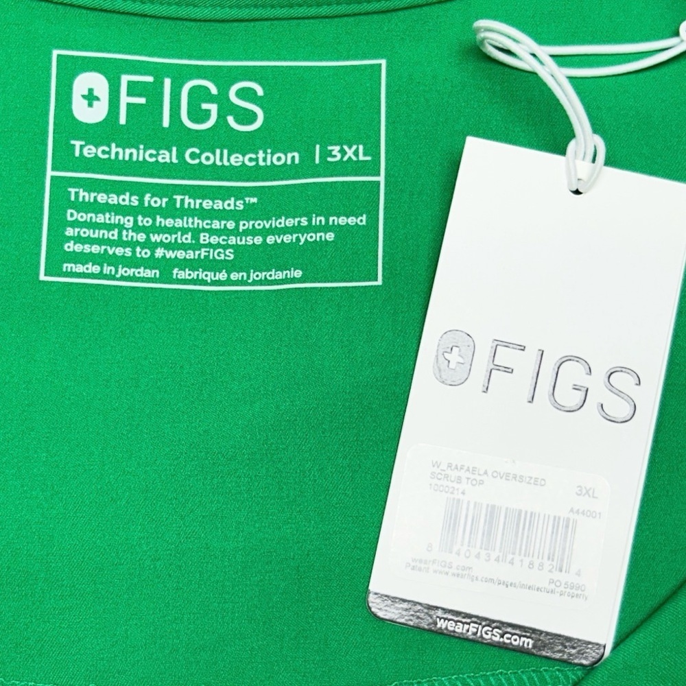 Figs Rafaela Oversized Scrub Top Emerald Size 3XL NWT - Picture 3 of 15